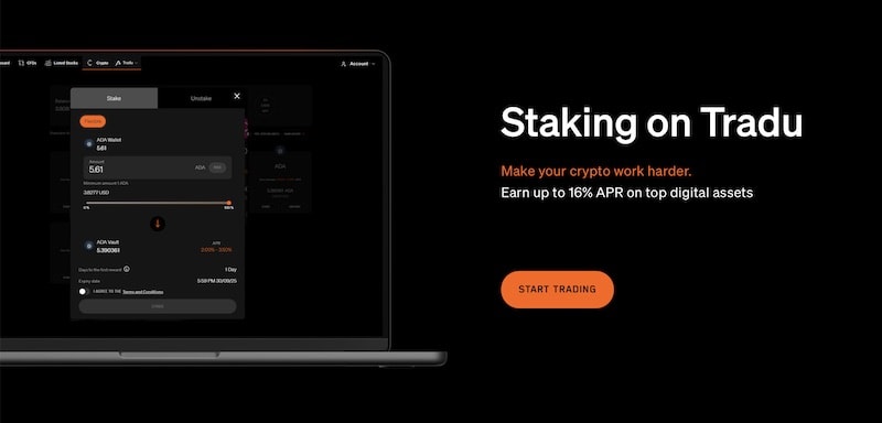 Tradu Launches Limited-Time Crypto Staking Promotion with Up to 2x Rewards for Early Users